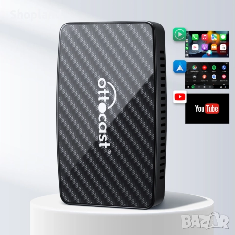 Безжичен адаптер Ottocast – съвместим с Apple CarPlay и Android Auto, Netflix / YouTube / Spotify, снимка 2 - Аксесоари и консумативи - 51806089