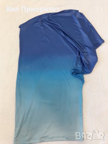 Тънка лятна маркова асиметрична рокля SOG O, с ликра и трико, феерия от пъстри магнолии и камъни , снимка 13 - Рокли - 37423107