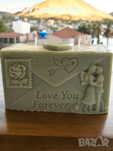 Свещ “ Любовно писмо”, снимка 6 - Декорация за дома - 53223314