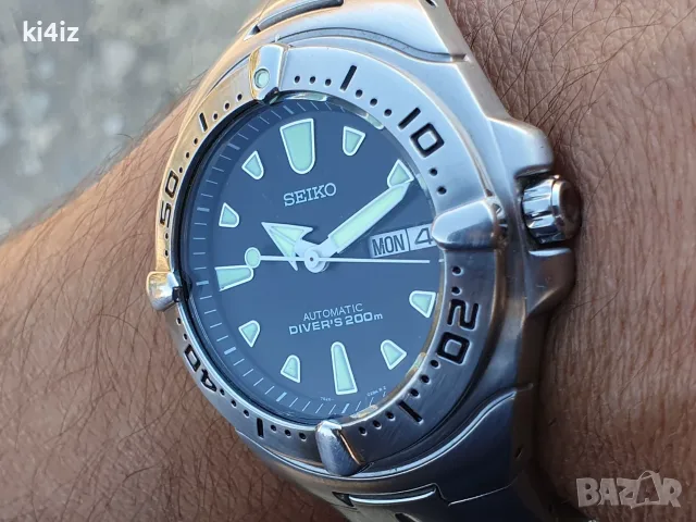 БАРТЕР! Оригинален SEIKO Automatic Diver SKXA33 "Black Monster-Knight" Made in Japan, снимка 12 - Мъжки - 56273824