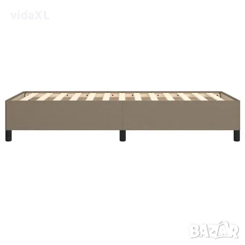 vidaXL Рамка за легло без матрак, таупе, 90x190 см, плат, снимка 6 - Спални и легла - 56147216