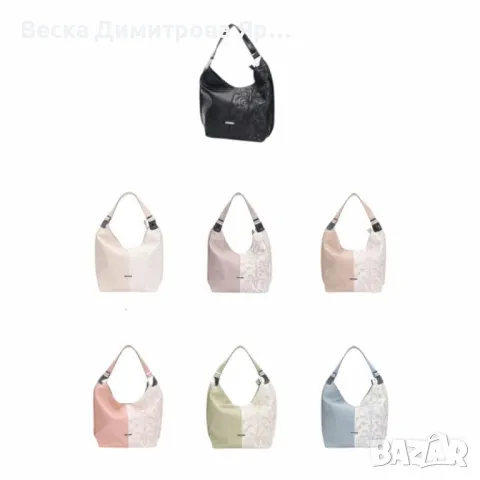 Елегантна дамска чанта с флорални мотиви