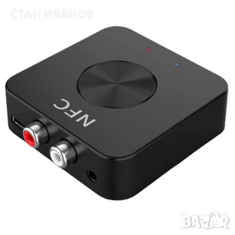Аудио bluetooth приемник AUSEK BT-21, Безжичен, Bluetooth 5.0, 3.5mm AUX, 2RCA Jack, Батерия 200mAh