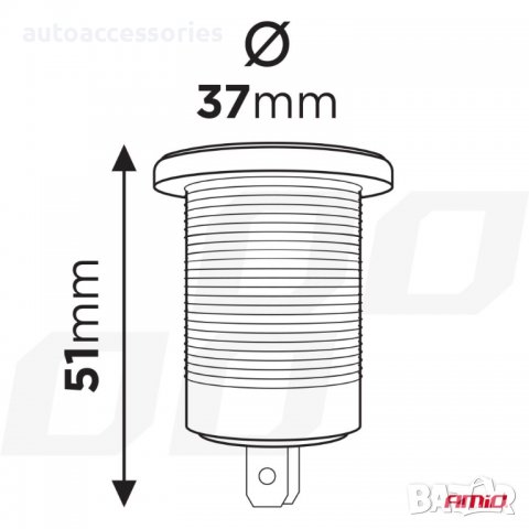 3000053688 Водоустойчиво зарядно с 2xUSB гнезда 12 / 24V MOD-04 02854, снимка 2 - Аксесоари и консумативи - 37447786