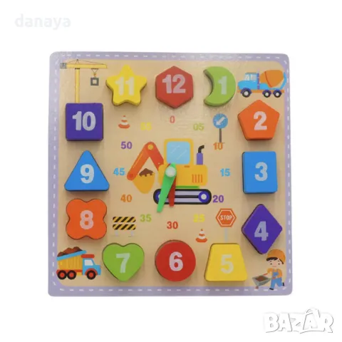 5530 Образователен пъзел часовник Монтесори играчка, снимка 2 - Игри и пъзели - 48305938