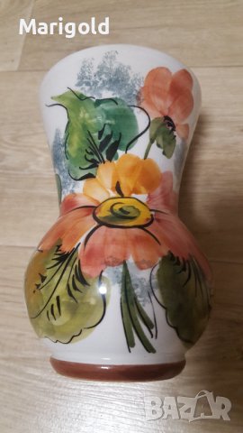 Винтидж италианска керамична ваза, снимка 3 - Вази - 39641278