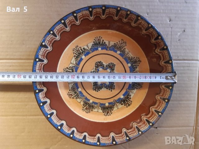 Стара голяма красива керамична чиния , пано, снимка 4 - Антикварни и старинни предмети - 37445879