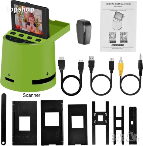 Нов, WIFI скенер за диапозитиви и негативи  с 3,5-инчов LCD дисплей и проложение за андроид и айфон, снимка 7 - Друга електроника - 52807203