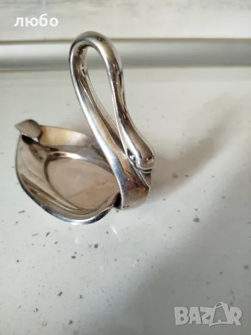 Сребърен Пепелник Със Форма на Лебед-Сребро 0,925