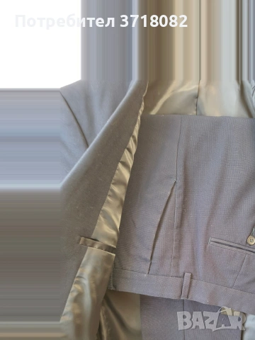 Мъжки тъмно син костюм 44р-р, снимка 4 - Тениски - 54310010