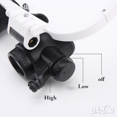 Часовникарска мощна увеличителна лупа очила с лед осветление за бижута, снимка 7 - Други инструменти - 29095920