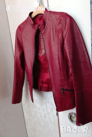 Кожено яке от естествена агнешка кожа, снимка 8 - Якета - 51431957