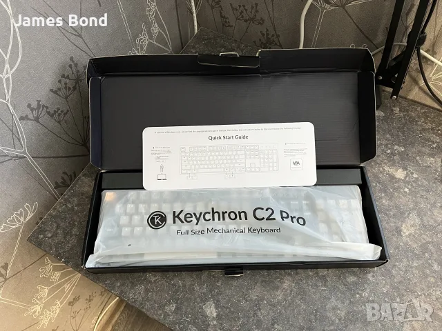 Механична клавиатура Keychron C2 Pro (Full Size, Hot-Swappable, Brown Switches, QMK/VIA)  