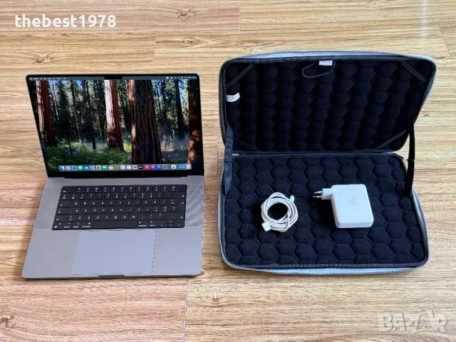 MacBook Pro 16 M1 Pro`10 CPU/16 GPU/16GB RAM/512GB SSD/Бат 20ч-98%, снимка 1 - Лаптопи за работа - 49476817