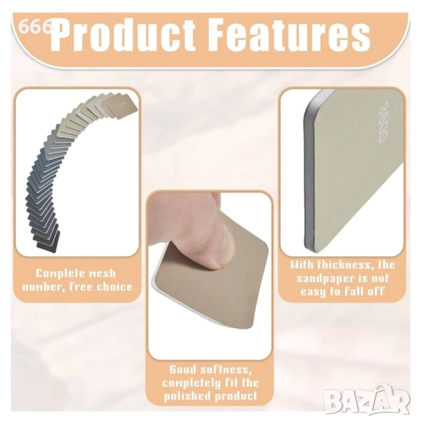 15 бр Комплект за шлайфане Двустранни зърна за шлайфане на пластмаса Акрилни материали и други , снимка 6 - Други стоки за дома - 52953505