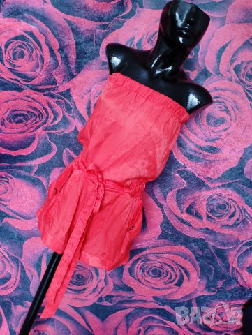 Наситено оранжев къс гащеризон бюстие С , снимка 1