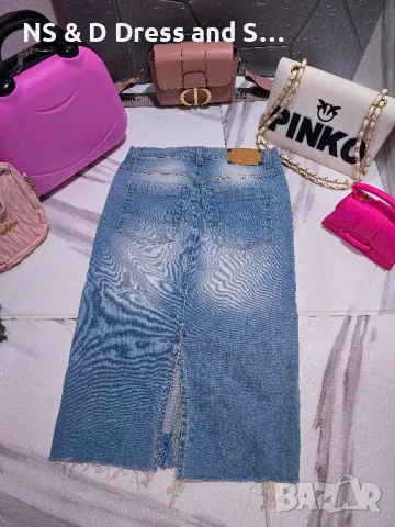 Дамска дънкова  атрактивна пола, снимка 9 - Поли - 38639605