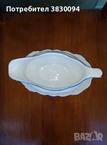 Стара порцеланова сосиера, снимка 4 - Колекции - 50765493