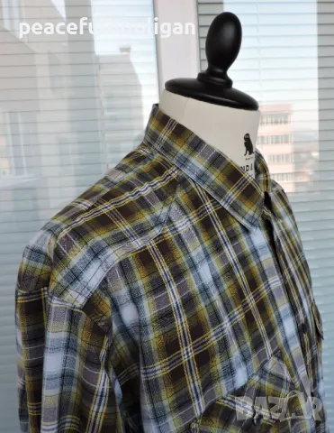 Schoffel - мъжка карирана риза за туризъм с дълъг ръкав размер XXL, снимка 6 - Ризи - 49781491