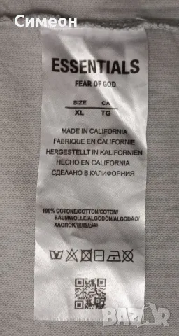 Essentials Fear of God T-shirt оригинална памучна тениска XL, снимка 8 - Тениски - 48111731