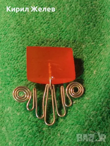 КЕХЛИБАРЕНО РЕТРО СТАРИННО МЕЛХИОРЕНО БИЖУ УКРАШЕНИЕ НАТУРАЛЕН БАЛТИЙСКИ КЕХЛИБАР РУСИЯ 19375, снимка 7 - Антикварни и старинни предмети - 32318112