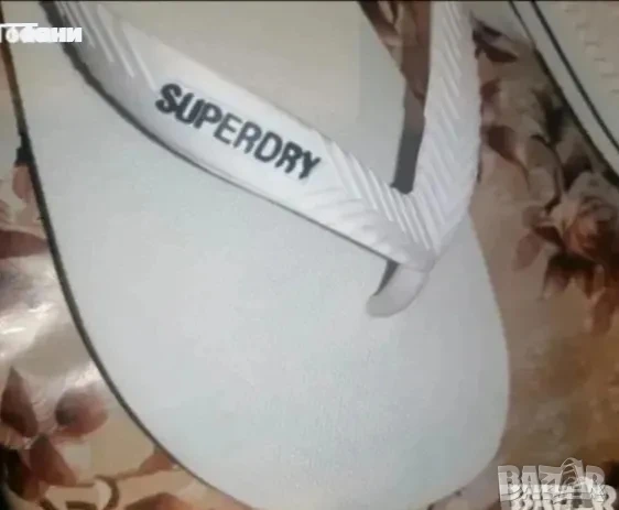 SuperDry Нови Мъжки Бели Чехли 45, снимка 5 - Мъжки чехли - 50689872