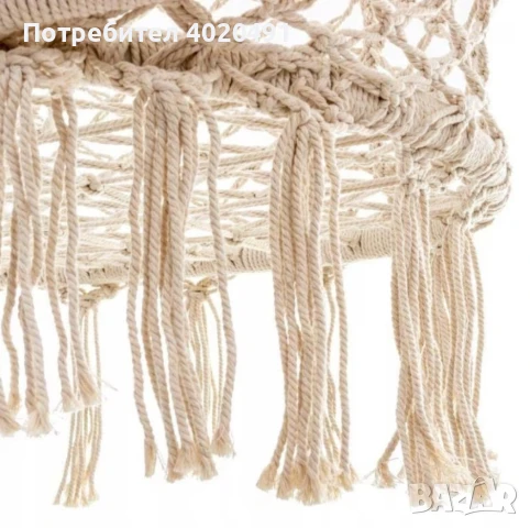 Двойна бежова градинска люлка за двама с възглавници, снимка 7 - Градински мебели, декорация  - 51039020