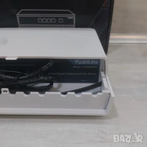 ТОП: Нов Външен Водоустойчив 8-Портов Gigabit PoE Суич YuanLey YS0800G-PO 120W IP65, снимка 7 - Суичове - 56155744