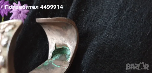 Гривна рогатка възрожденска сечан, снимка 5 - Антикварни и старинни предмети - 56016454