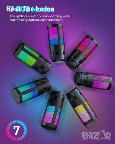 BBeiyy RGB геймърски микрофон с подвижно рамо, снимка 6 - Микрофони - 48927069