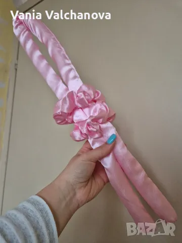 Розов ролер за къдрене