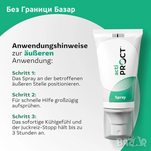 Нов Охлаждащ спрей за раздразнена кожа с алое вера ActiProct 50ml жени, снимка 6 - Други - 52135146