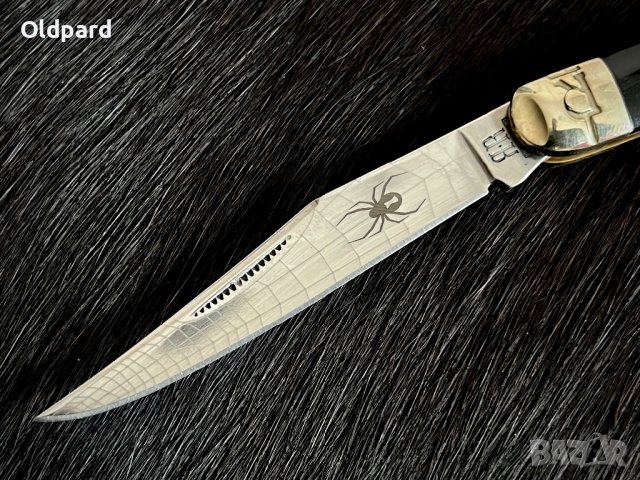 Висококачествен колекционерски джобен сгъваем нож на стил Black Spider (Medium Toothpick) RR1672 , снимка 3 - Ножове - 42891344