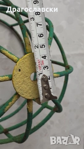 Разни абажури, стъклени и други: абажур от метал, стар, абажури, метал, стъкло, снимка 8 - Други - 42511729