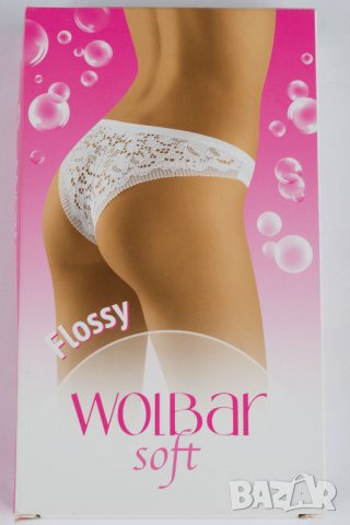 Черни памучни дантелени бразилиана бикини марка Wolbar - M, снимка 5 - Бельо - 31601775