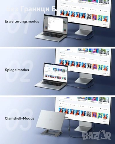 Нов INIU 4K 60Hz USB-C HDMI адаптер за лаптоп телефон таблет MacBook iPhone Samsung, снимка 7 - Друга електроника - 54046718