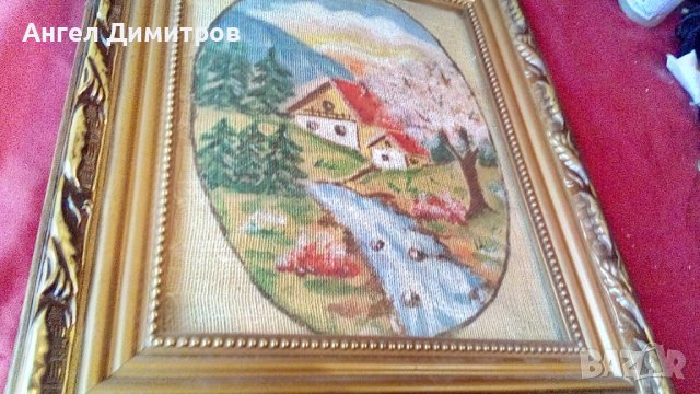 Красив гоблен ръчна изработка , снимка 2 - Декорация за дома - 38854541