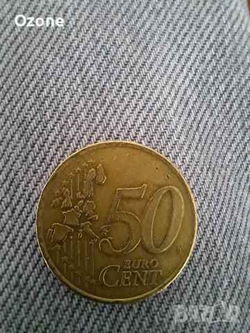 Рядка монета 50 цента 2000г., снимка 2 - Нумизматика и бонистика - 54087808