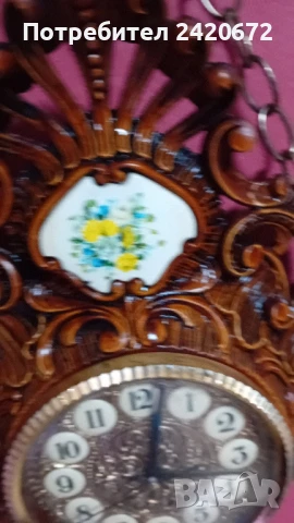 ретро стенен часовник барок, снимка 7 - Антикварни и старинни предмети - 51293917