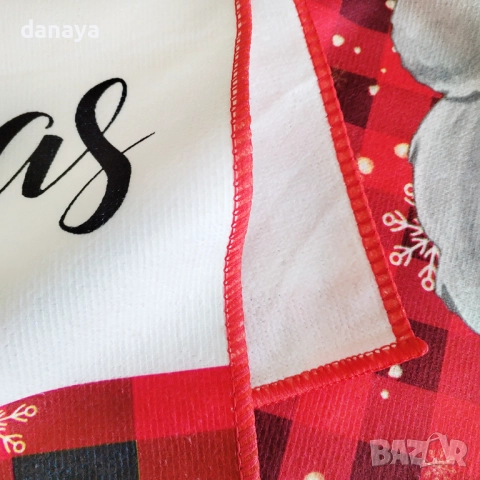 6117 Кухненска коледна кърпа за ръце, 58x40 см, снимка 10 - Хавлиени кърпи - 51758380