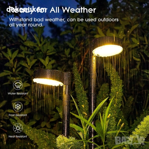 Комплект от 8 соларни LED лампи за градина, водоустойчиви, снимка 8 - Външни лампи - 52129013