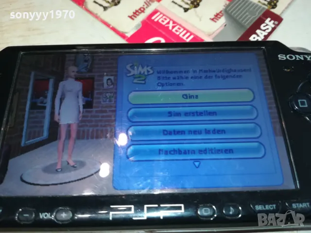 SONY PSP 2004+SIMS 2 КОНЗОЛА С ИГРА ОТ ГЕРМАНИЯ 1603251154, снимка 5 - PlayStation конзоли - 49513898