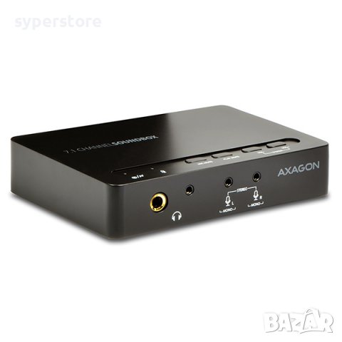 Звукова карта на USB Axagon ADA-71 - Пълноценен съраунд звук Sound Box external 7.1-channel, снимка 7 - Други - 36816464