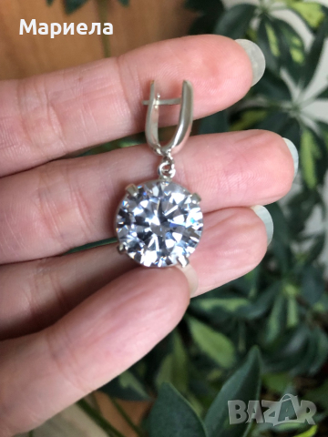 Сребърни обици, снимка 5 - Обеци - 44709660