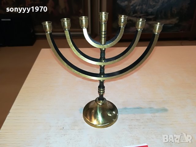 евреиски свещник-внос швеция 2405221414, снимка 4 - Антикварни и старинни предмети - 36861036