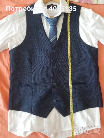 Официален тъмно син мъжки костюм, снимка 9 - Костюми - 51053494