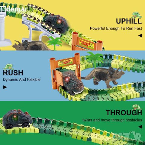 Играчка строител за състезателна писта с динозаври, снимка 3 - Образователни игри - 42814629
