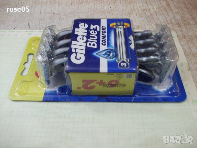 Комплект самобръсначки "Gillette Blue 3 COMFORT - 6+2" нов, снимка 4 - Други - 40812761