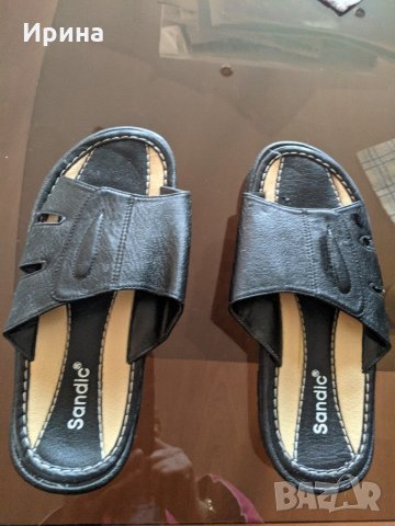 Мъжки чехли от изкуствена кожа, нови 41р