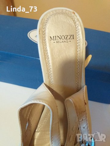 Дам.обувки/сандали-"MINOZZI-.MILANO"/ест.кожа/,№39 -цвят-екрю. Закупени от Италия., снимка 7 - Дамски обувки на ток - 29420254